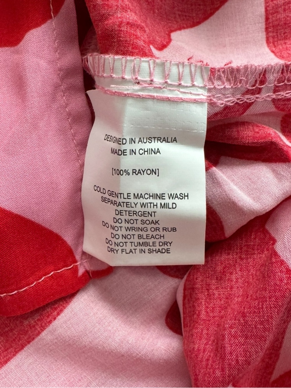 Abel The Label Women's Pink and Red Floral Midi Skirt - Picture 3 of 3